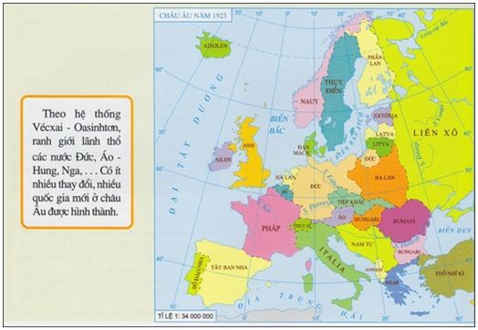 Sự thay đổi bản đồ chính trị châu Âu theo hệ thống Vec-xai - Oasinhtơn.
