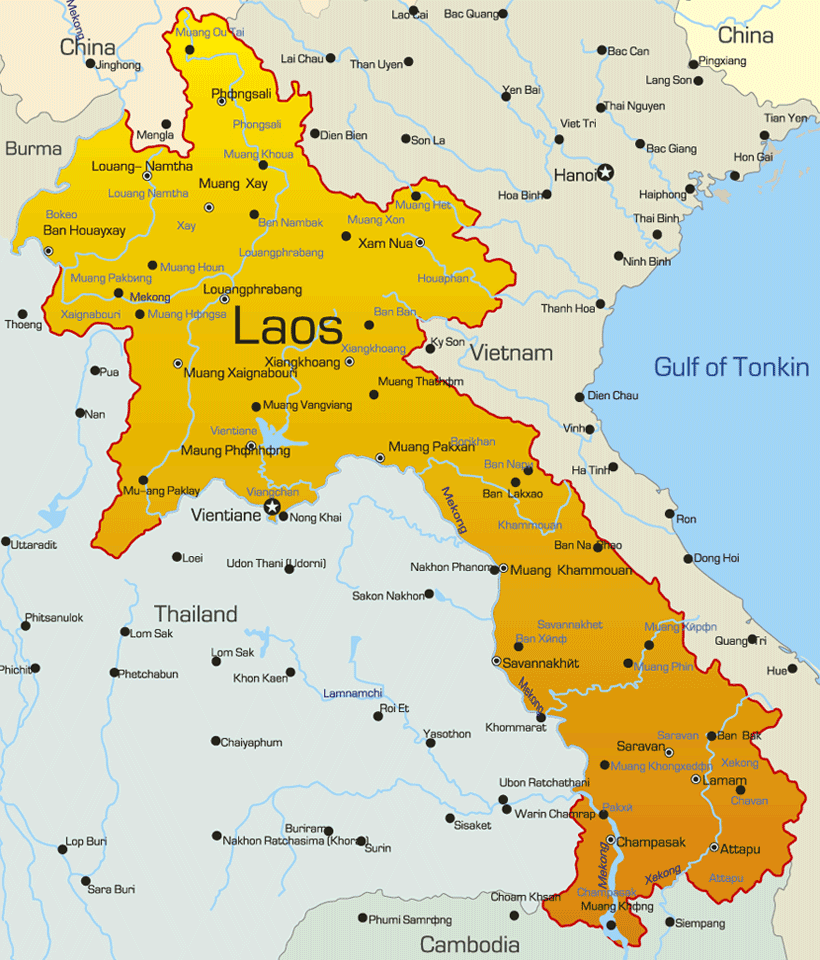 Lãnh thổ Lào ngày nay