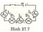 Giải bài tập SBT Vật lý lớp 7 bài 27: Thực hành: Đo cường độ dòng điện và hiệu điện thế đối với đoạn mạch nối tiếp