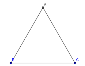 Hãy dùng thước và compa vẽ tam giác đều EGH có độ dài cạnh bằng 4