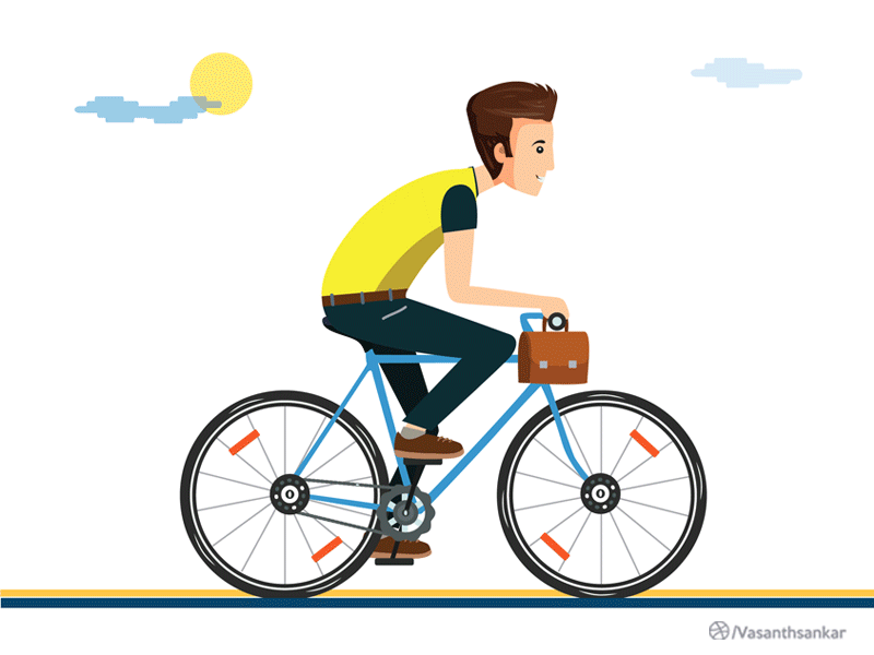 Chuyển động cơ của người đi xe đạp